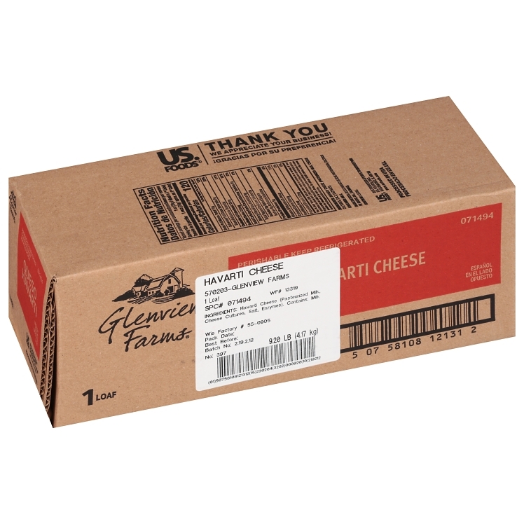 GLENVIEW FARMS CHEESE DOMESTIC HAVARTI LOAF