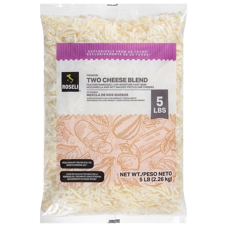 ROSELI MOZZARELLA PROVOLONE CHEESE BLEND FEATHER SHREDDED