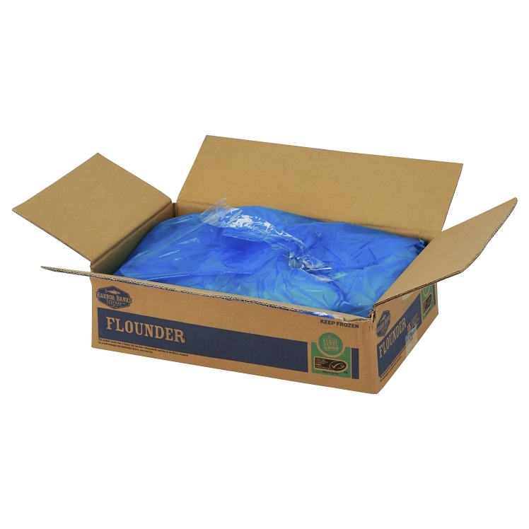 HARBOR BANKS FLOUNDER FILLET BONELESS SKINLESS RAW 5-8 OZ