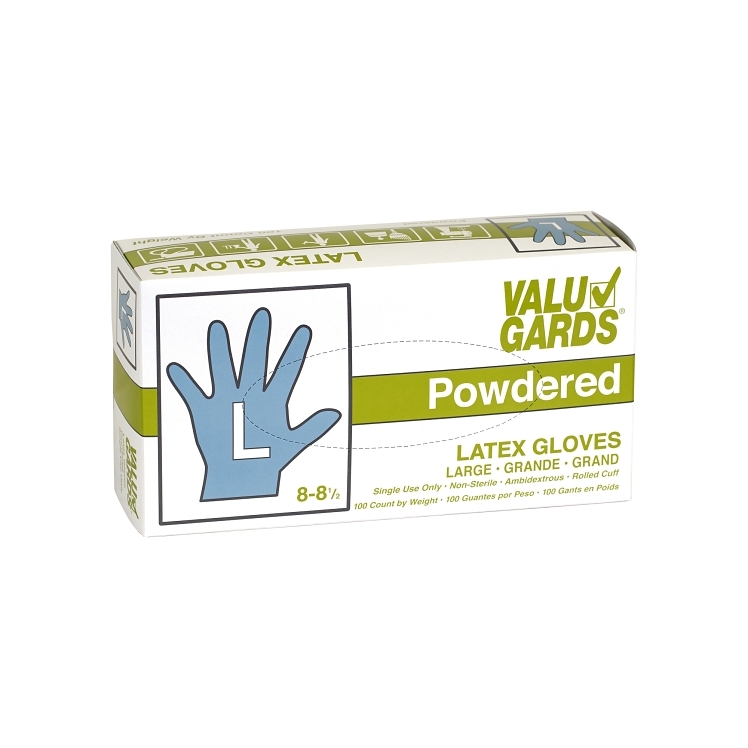 VALU GARDS LARGE POWDERED LATEX GLOVES