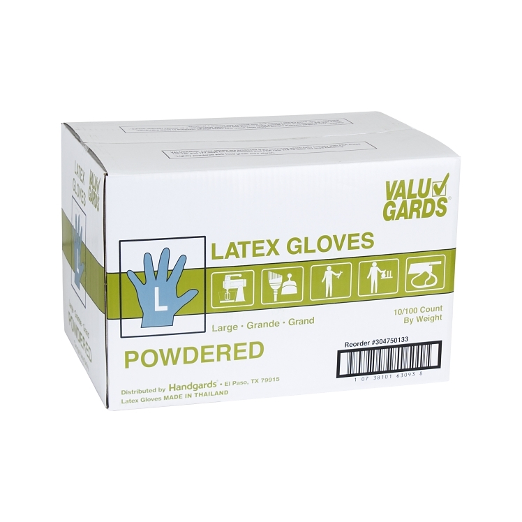 VALU GARDS LARGE POWDERED LATEX GLOVES