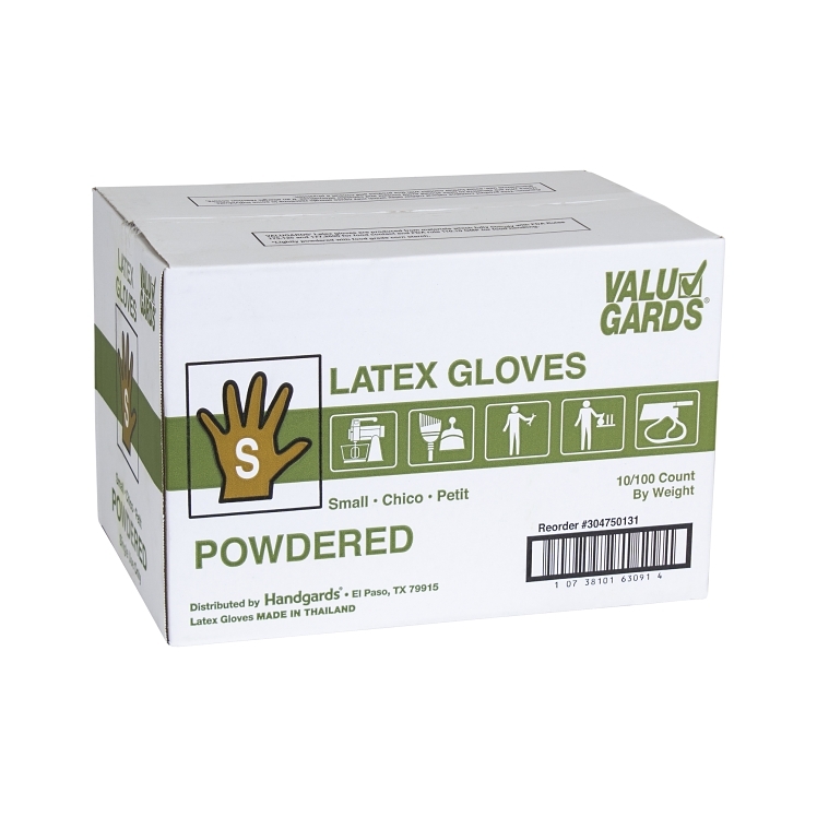 VALUGARDS SMALL POWDERED LATEX GLOVES