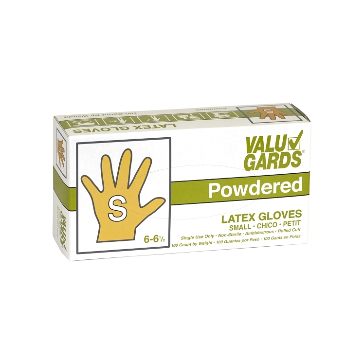 VALUGARDS SMALL POWDER FREE LATEX GLOVES