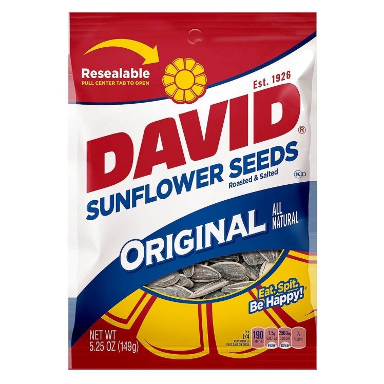 ORIGINAL DAVID & SON SUNFLOWER SEEDS CLIP STRIP