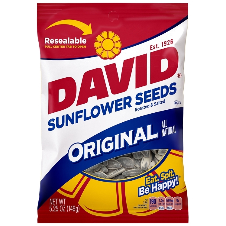 ORIGINAL DAVID & SON SUNFLOWER SEEDS CLIP STRIP