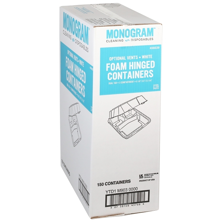 MONOGRAM CONTAINER, FOAM 9.12 X 9 3 COMPARTMENT