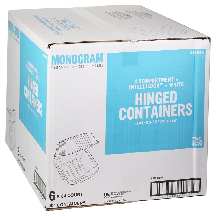 MONOGRAM CONTAINER, FOAM 5.75 X 5.75 1 COMPARTMENT