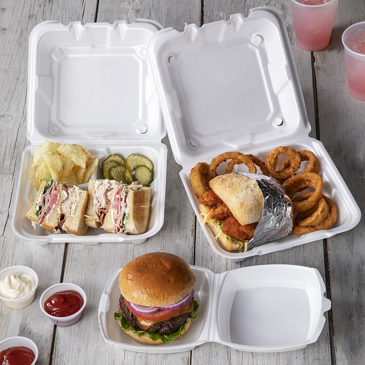 MONOGRAM CONTAINER, FOAM 6 X 6 1 COMPARTMENT WHITE