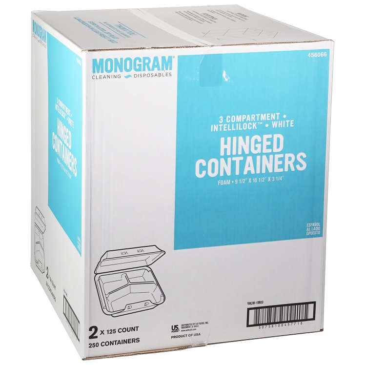 MONOGRAM CONTAINER, FOAM 9.5 X 10.5 3 COMPARTMENT