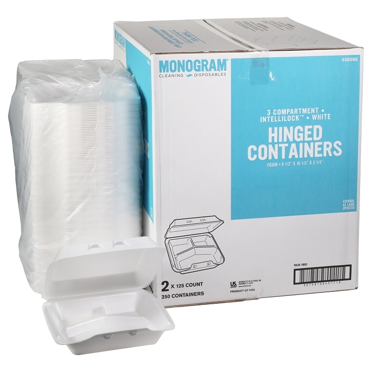 MONOGRAM CONTAINER, FOAM 9.5 X 10.5 3 COMPARTMENT