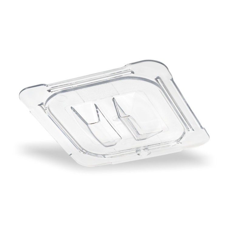 Superior 1/6 size Clear Plastic Univeral Food Pan Lid Cover