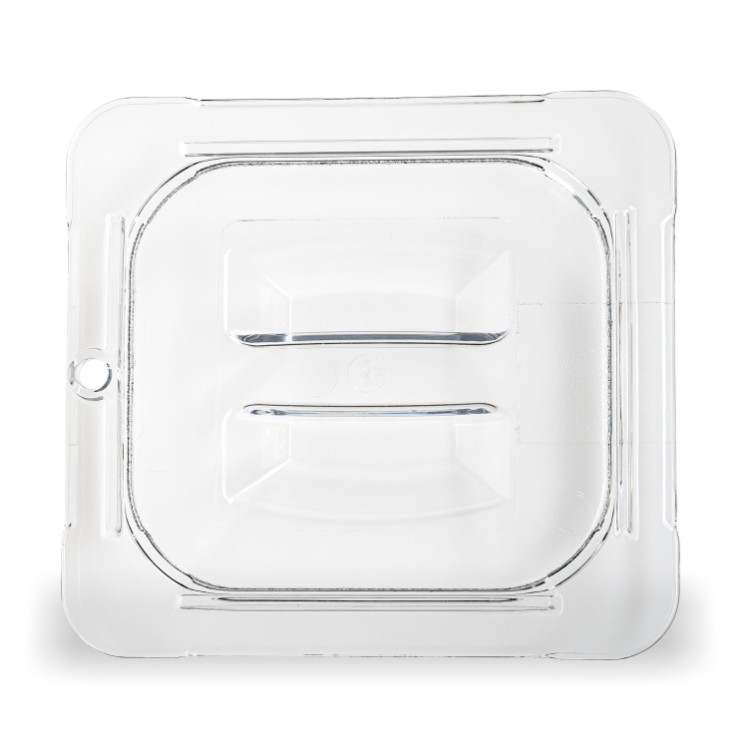 Superior 1/6 size Clear Plastic Univeral Food Pan Lid Cover