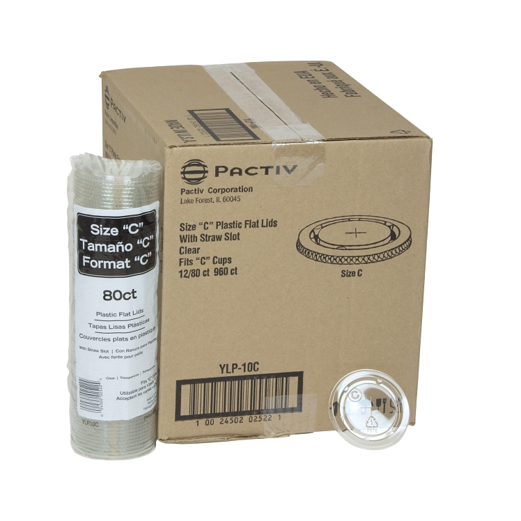 PACTIV FLAT STRAW LID FOR 9-10 OUNCE CUP