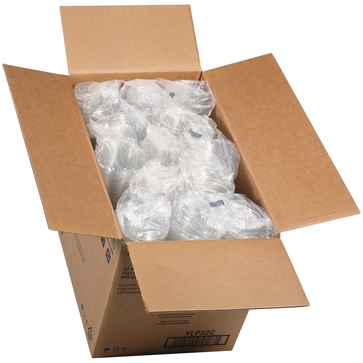 PACTIV FLAT LIDS W/ STRAW SLOT FOR 32 OZ CUPS