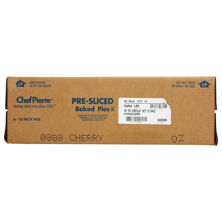 SARA LEE CHERRY PIE LATTICE 10 8 SLICED BAKED FROZEN