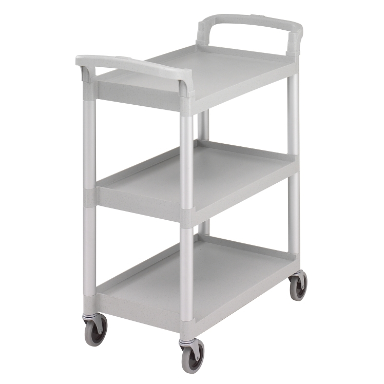CAMBRO PLASTIC THREE SHELF OPEN SERVICE CART