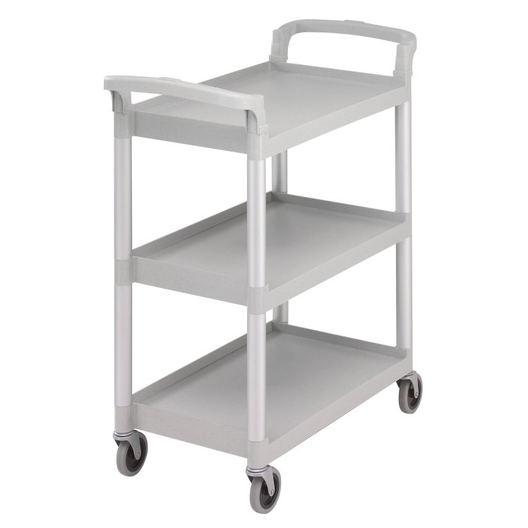 CAMBRO PLASTIC THREE SHELF OPEN SERVICE CART