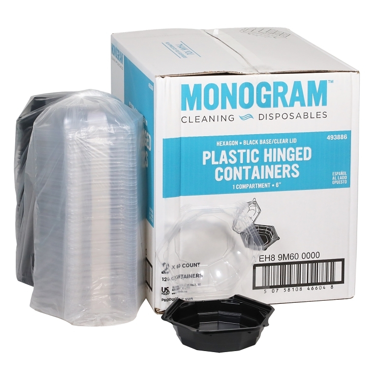 MONOGRAM CONTAINER PLASTIC 6 INCH HEIGHT X 1 COMPARTMENT
