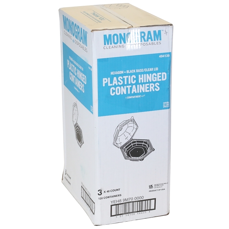 MONOGRAM CONTAINER PLASTIC 7 INCHES X 1 COMPARTMENT