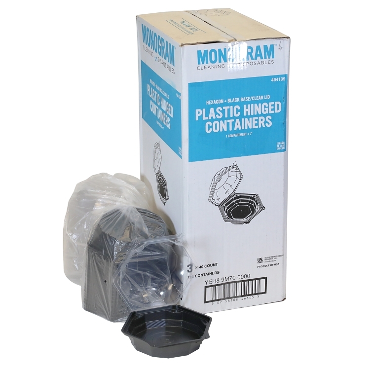 MONOGRAM CONTAINER PLASTIC 7 INCHES X 1 COMPARTMENT