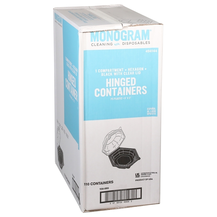 MONOGRAM CONTAINER, PLASTIC 9 HEX 1 COMPARTMENT