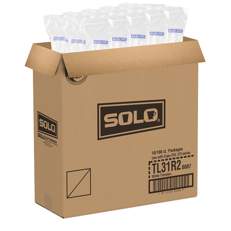 SOLO DART HOT CUP LID WHITE TL31R FOR 10 OUNCE CUPS