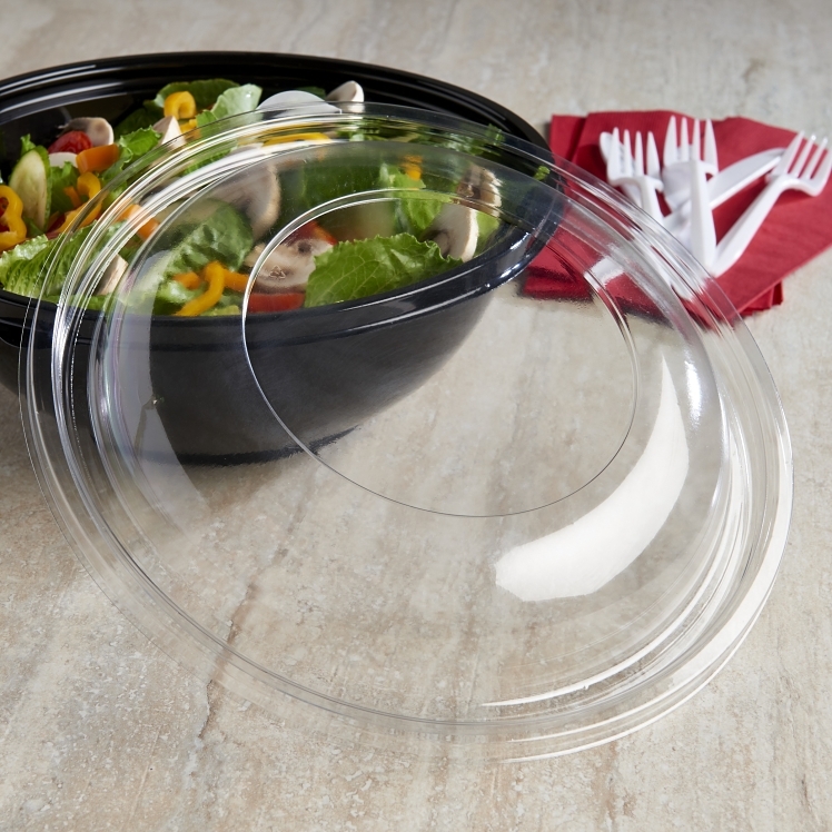 MONOGRAM 80 OZ CLEAR PET PLASTIC DOME BOWL LIDS