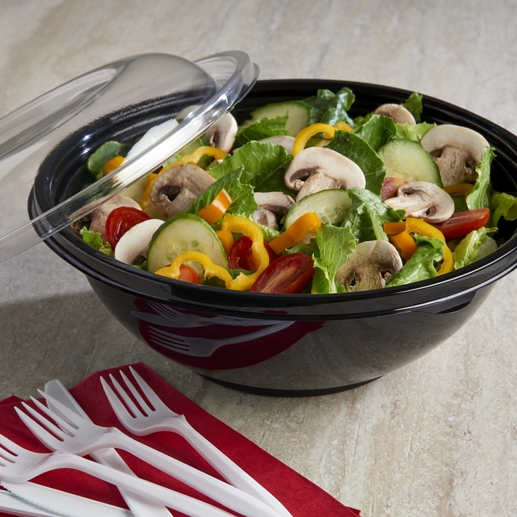 MONOGRAM BLACK PLASTIC BOWL 80 OUNCE