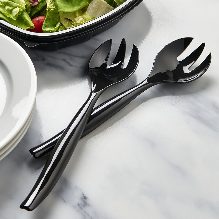 MONOGRAM 10 IN BLACK PLASTIC SERVING FORK