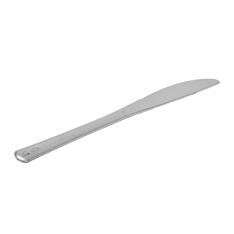 MONOGRAM KNIFE, HOLLOW SILVER POLYSTYRENE BULK PLASTIC