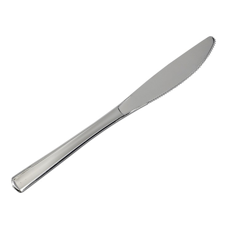 MONOGRAM KNIFE, HOLLOW SILVER POLYSTYRENE BULK PLASTIC