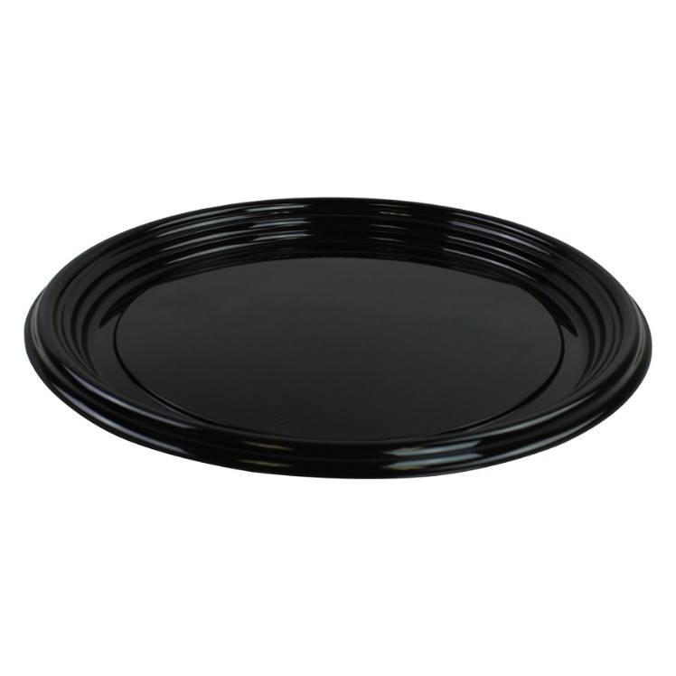 MONOGRAM TRAY, PET PLASTIC SERVING 12 BLACK