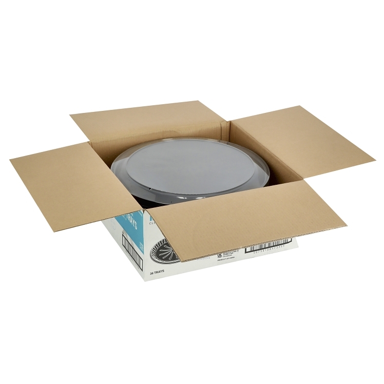 MONOGRAM 18 BLACK PLASTIC ROUND PLATTERS