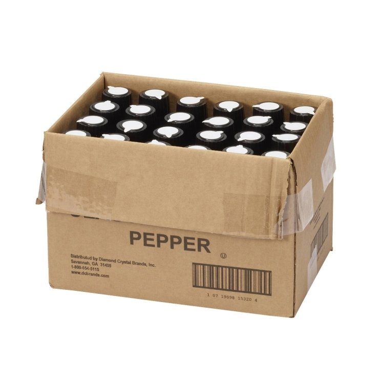 DIXIE CRYSTAL SPICE, PEPPER BLACK GROUND SHAKER