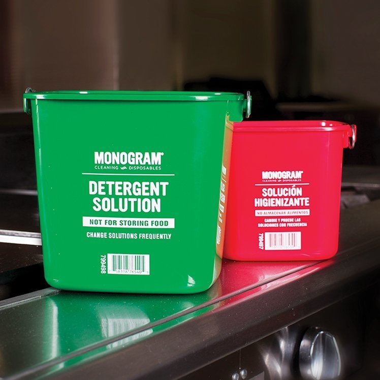 KATCHALL KLEEN PAIL SANITIZING PAIL RED 6 QUART