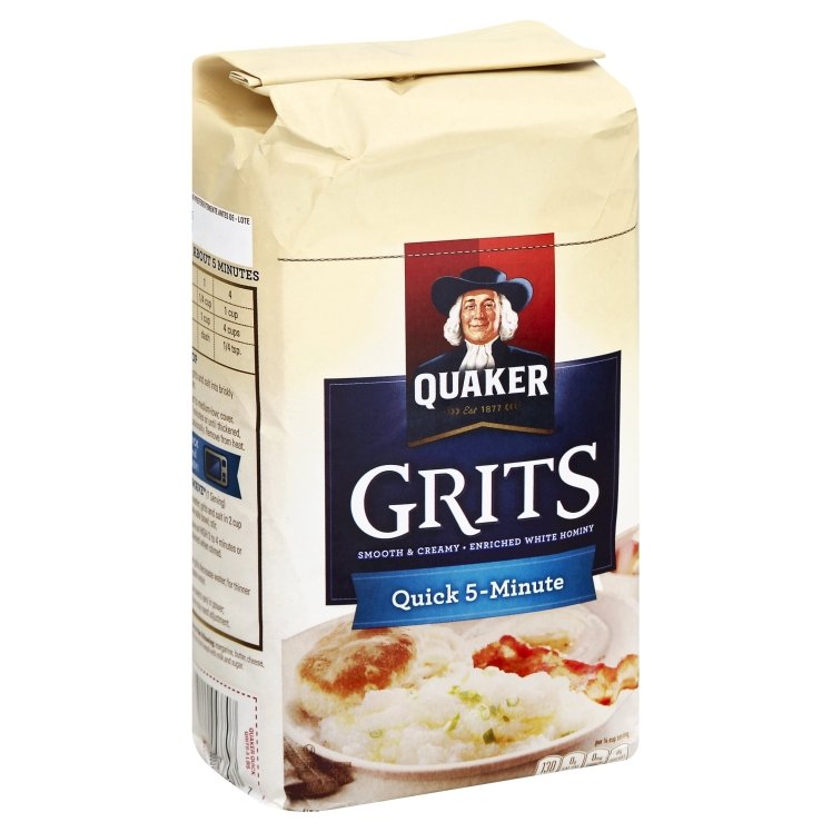 QUAKER QUICK WHITE CORN GRITS BAG SHELF