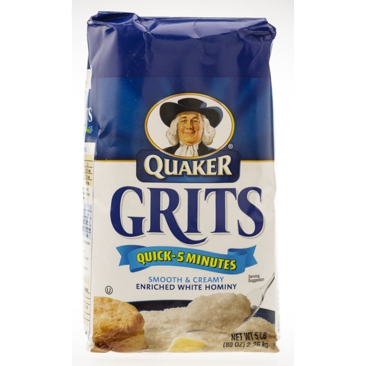 QUAKER QUICK WHITE CORN GRITS BAG SHELF