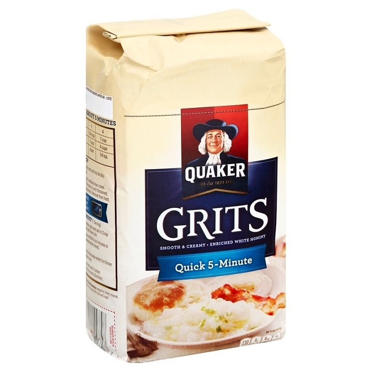 QUAKER QUICK WHITE CORN GRITS BAG SHELF