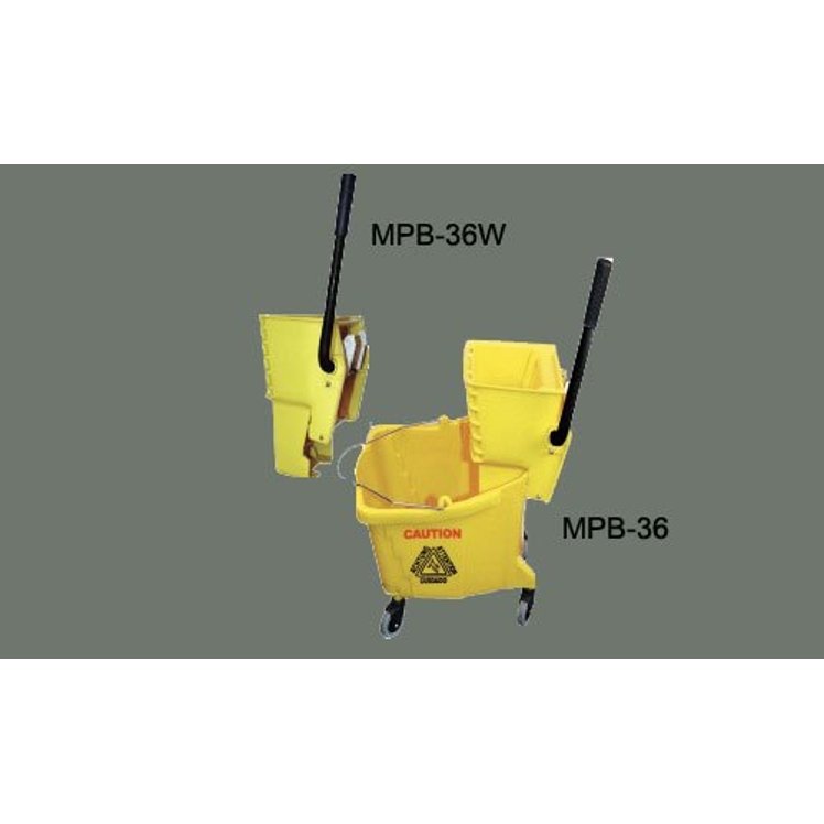 D.W.L. Industries 36 Quart yellow Plastic Mop & Wringer Bucket