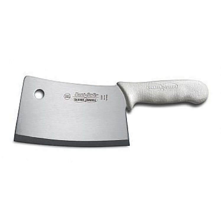 DEXTER-RUSSELL CLEAVER MEAT 7 INCH STAINLESS STEEL WHITE POLYPROPYLENE
