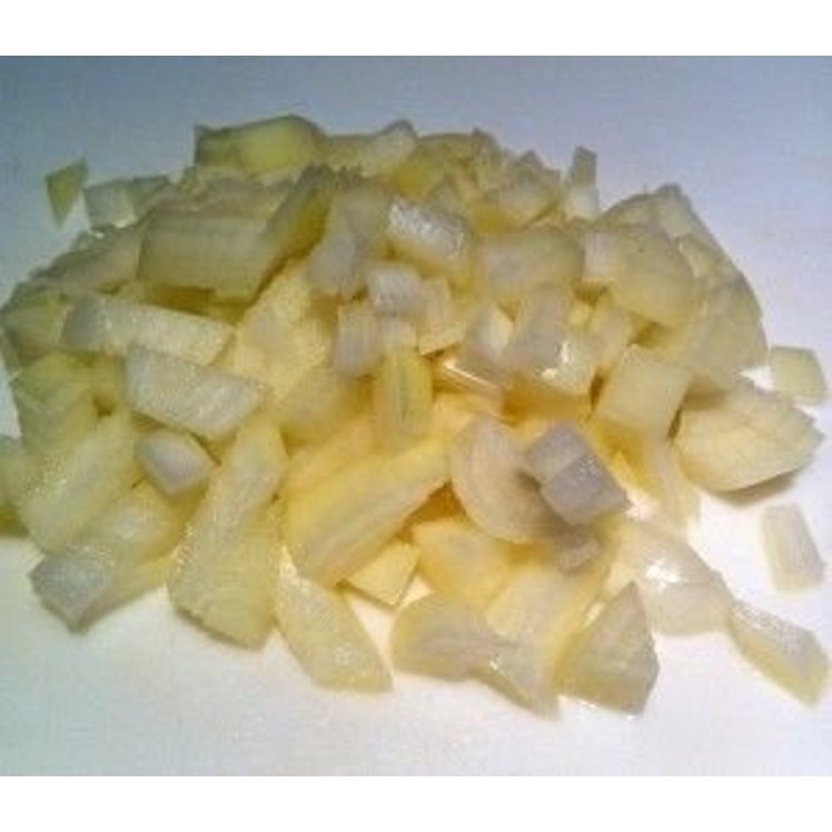 YELLOW ONIONS DICED 1/4 INCH FRESH