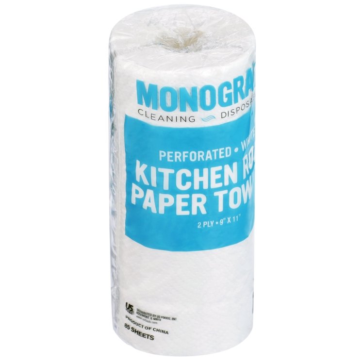 MONOGRAM TOWEL PAPER 9X11 PERFORATED ROLL WHITE 2