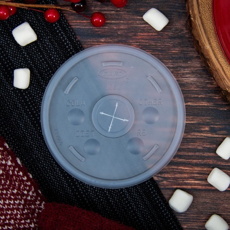 DART TRANSLUCENT 16SL STRAW SLOT LIDS