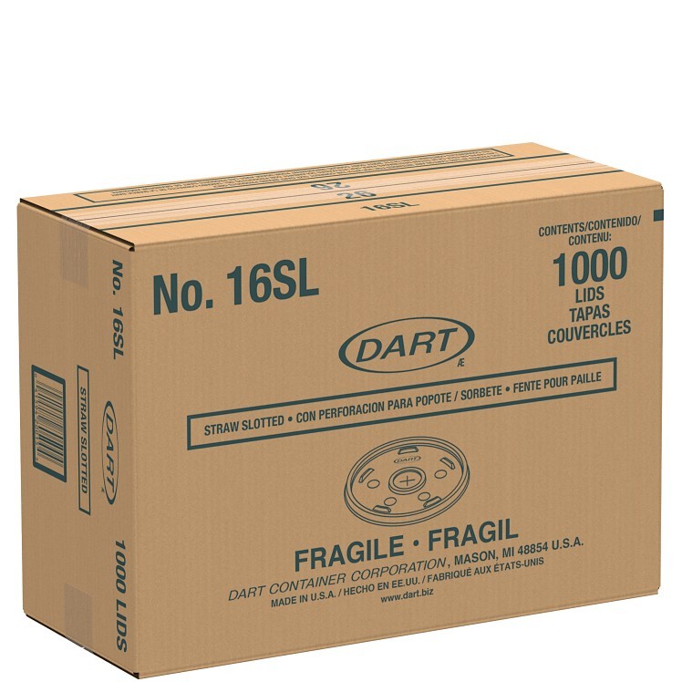 DART TRANSLUCENT 16SL STRAW SLOT LIDS