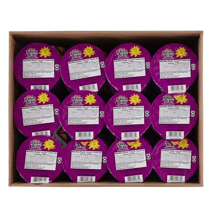 KELLOGG'S RAISIN BRAN SINGLE SERVE BOWL SHELF