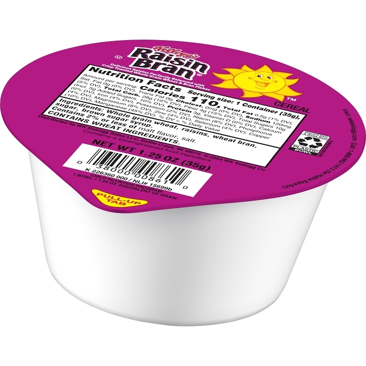 KELLOGG'S RAISIN BRAN SINGLE SERVE BOWL SHELF