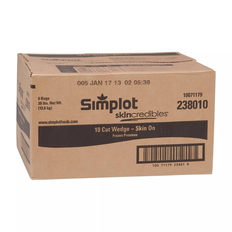 Simplot Skincredibles Potato Cut Wedge-Skin On - US Foods CHEF'STORE