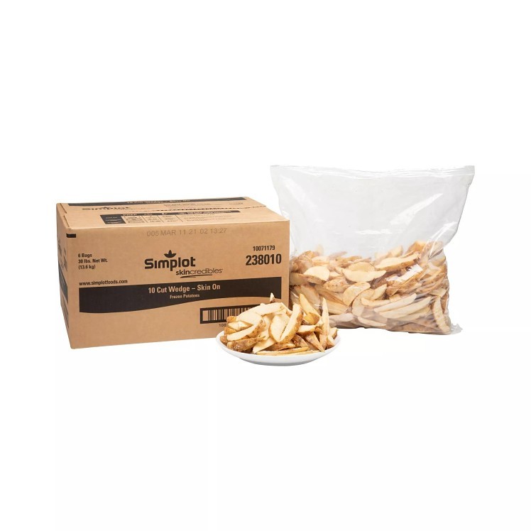 Simplot Skincredibles Potato Cut Wedge-Skin On - US Foods CHEF'STORE
