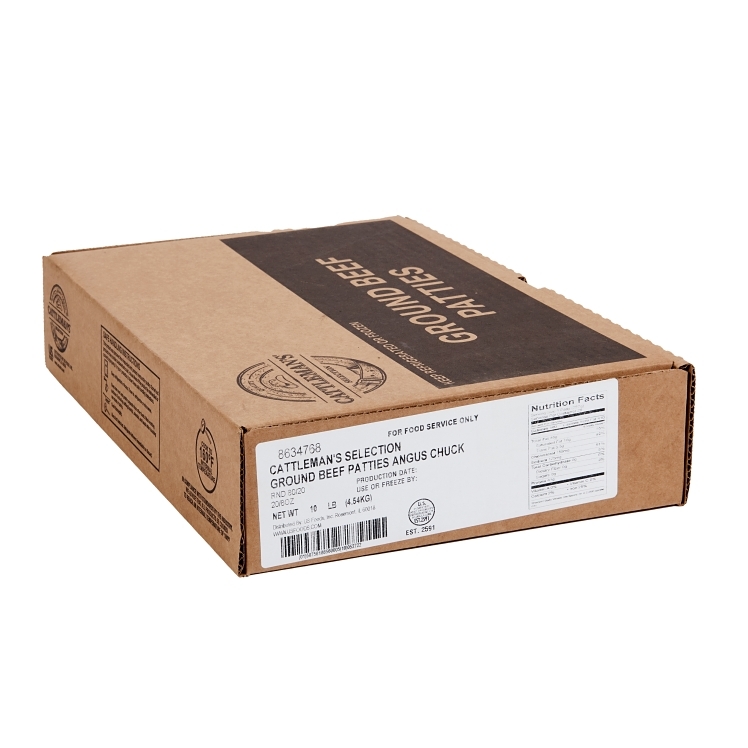 CATTLEMAN'S SELECTION CATTLEMANS 2/1 ANGUS BEEF HAMBURGER PATTIES 80%