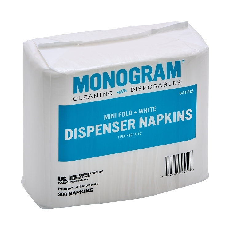 NAPKIN, DISPR MINI FLD WHT